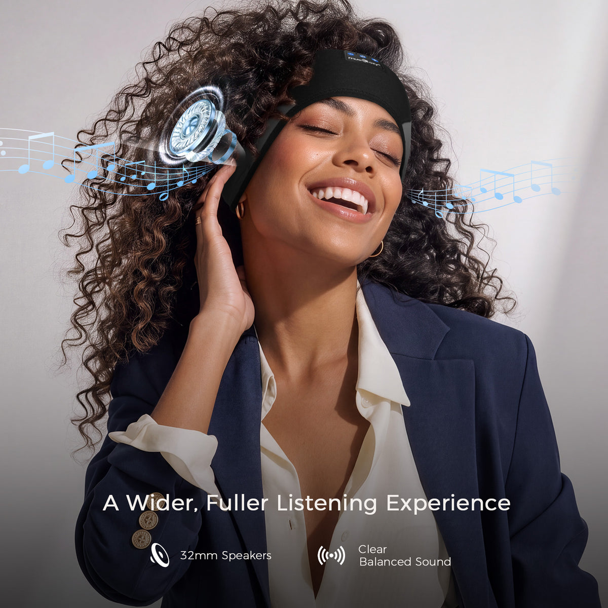 MUSICOZY Sleep Headphones Bluetooth Headband Designed for sports