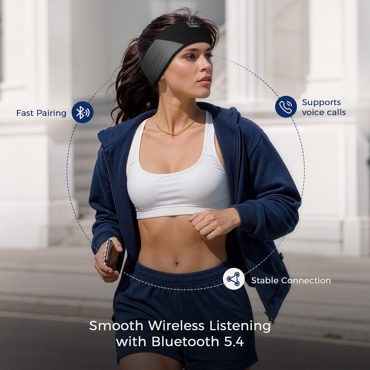 MUSICOZY Sleep Headphones Bluetooth Headband Designed for sports