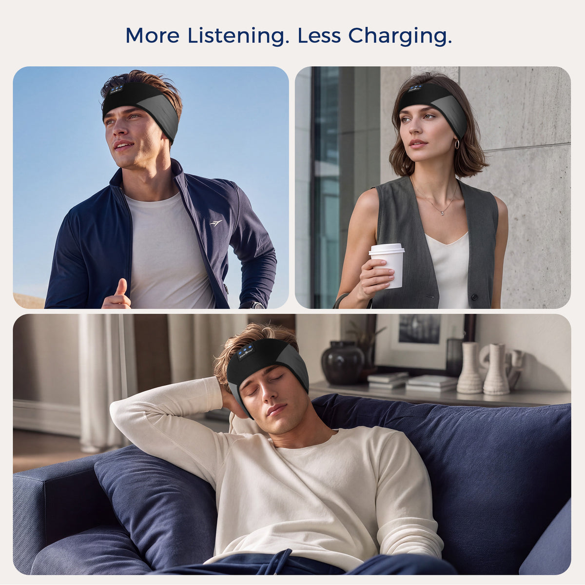MUSICOZY Sleep Headphones Bluetooth Headband Designed for sports